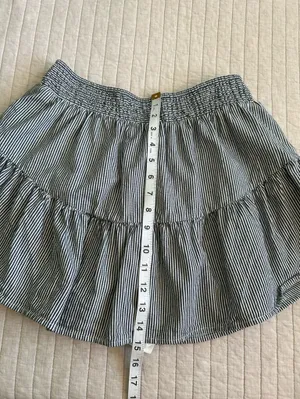 American eagle coastal western striped tiered mini skirt skort M pull on thumbnail 5