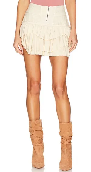RARE! Free People NWOT Frostbite Mini Skirt, size 10 thumbnail 1