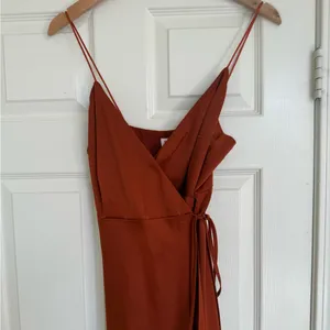 ShowPo. Terra Cotta Elegant Rust Satin Maxi Dress Size 6 Made in Australia‎ thumbnail 5