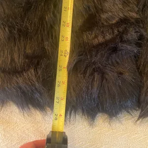 NWOT faux fur shag black lined vest L never worn like new thumbnail 8