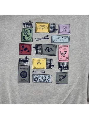 Taylor Swift Eras Tour Sweatshirt Matchbox Graphic Gray Crewneck Swiftie Medium thumbnail 5
