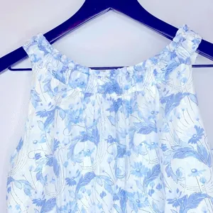 Zara Basic Blue and White Sleeveless Floral Dress‎ Size M thumbnail 5