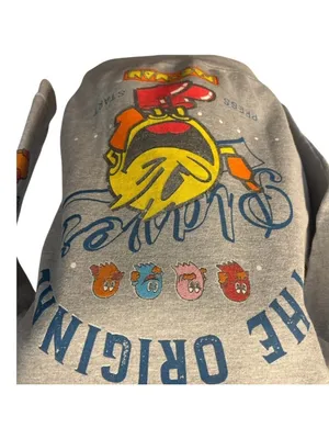 Gildan Pac-Man Graphic Sweatshirt M Grey Yellow thumbnail 2