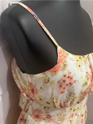 AS U WISH Floral Sundress Large Cottagecore Tie Back Cutout Midi Dress thumbnail 2