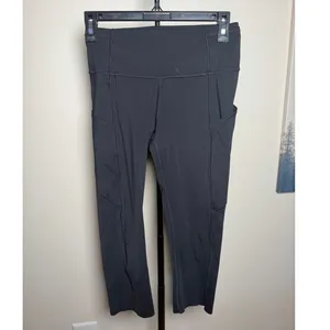 Black Lululemon Fast and Free Cropped Length Size 6 thumbnail 3