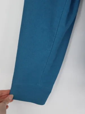 L.L.Bean Cumberland Jacket Women’s Mediim Regular Teal Blue Belted Cotton Trench thumbnail 8