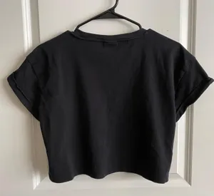 Gymshark Fraction Crop Top in Black/White thumbnail 3