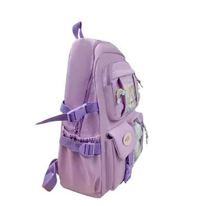Andrea’s Deals NWT Travel Backpack, Multi-Pocket Waterproof College School Bag Lavender thumbnail 4