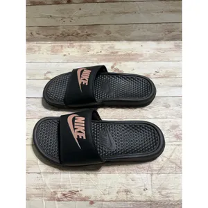 Nike Benassi JDI Slide Sandals Black Rose Gold Women's Size 9 Sandal Slip-On thumbnail 4