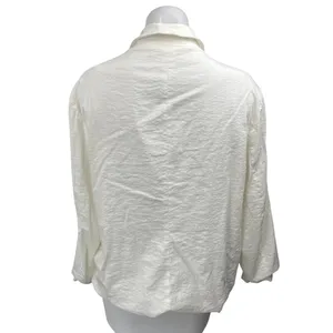 Le Lis White Button Front Notch Collar Pockets Long Sleeve Blazer Coat Jacket M thumbnail 2