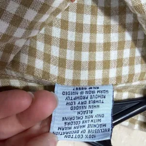 Cascade Blues Womens M Gingham Embroidered Button Up‎ Shirt 3/4 Sleeve Top thumbnail 5