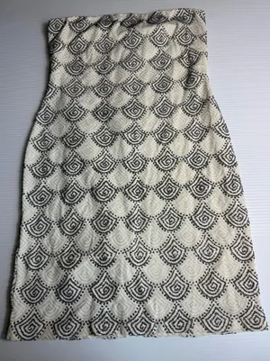 Alexia Admor New York Cream Black‎ Strapless Dress Small Patterned thumbnail 1