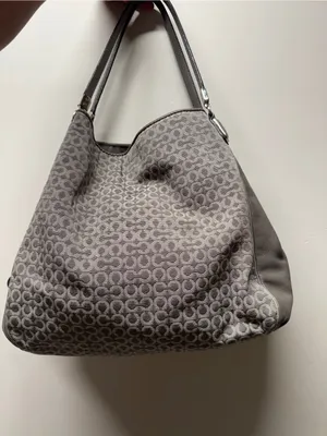 Coach Signature Jacquard Gray Hobo Bag with hangtags thumbnail 2