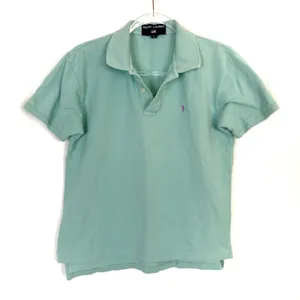 Ralph Lauren Mint Aqua Polo Shirt Short Sleeve 100% Cotton Womens Large thumbnail 1