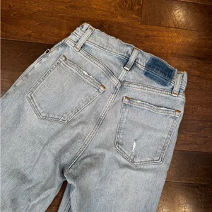 Abercrombie and fitch light wash high waisted straight leg ripped jeans US 25 thumbnail 10