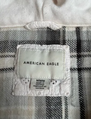 American Eagle Hooded Flannel Plaid thumbnail 4
