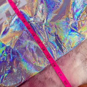 Victoria's Secret PINK Iridescent Holographic Reusable Tote Bag Large Silver‎ thumbnail 5
