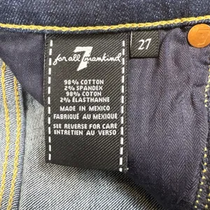 7 For All Mankind Ankle Gwenevere Skinny Jeans Dark Wash Raw Hem Size‎ 27 thumbnail 6