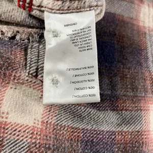 BDG Plaid Flannel Shirt Women M Raw Hem L/S Indie‎ Western Boho Retro Boxy Cabin thumbnail 9