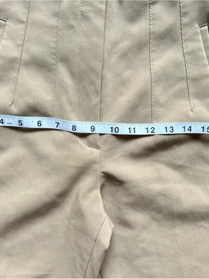 Zara Beige High-Waist Tapered Pants thumbnail 6