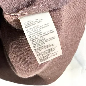 Sioni Bomber‎ Jacket Womens XL Brown Faux Leather Knit Classic Chic Edgy 1502 thumbnail 8