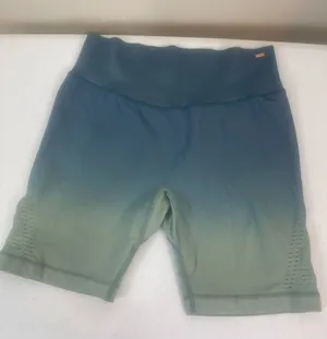 Ombre Blue-to-Green High-Rise Bike Shorts thumbnail 1