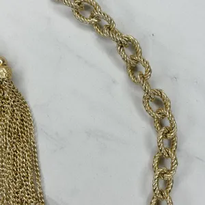 Tassel Gold Tone Chain Link Belt Extra Small/Small (XS/S) ✨ thumbnail 6