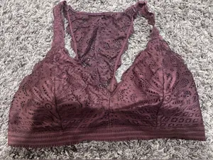 Maurices Lace Bralette in Dark Brown thumbnail 1