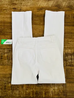 NWT Vibrant Miu White Splat front slit hem denim size 9 (28" waist x 32") thumbnail 4