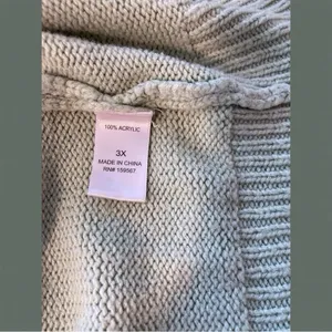 Hazel Moon Daisy Distressed Cropped Hoodie Sweater 3X Mint Green thumbnail 9