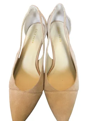 Cole Haan Caia 55 Brush Tan Suede D’Orsay Block Heel Pumps Size 8B thumbnail 9