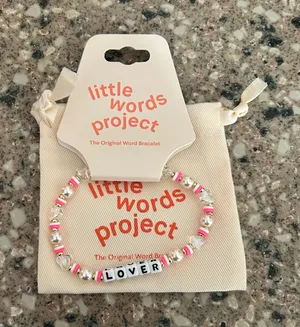 Little Words Project Lover Friendship Bracelet White thumbnail 1