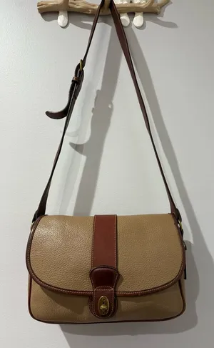 Coach Vintage Sheridan Mayfield Beige‎ Brown Saddle Leather Shoulder Bag 4225 K thumbnail 1