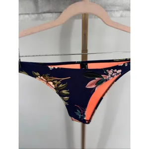 Triangl Navy Floral Neoprene Cheeky Bikini Bottoms Size Medium thumbnail 5