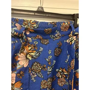 MODCLOTH Womens High Vibration Energy Crop Wide Leg Pants Size Small Linen Blend thumbnail 5