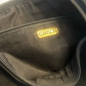 GANSON Black Suede Shoulder Bag Black thumbnail 8