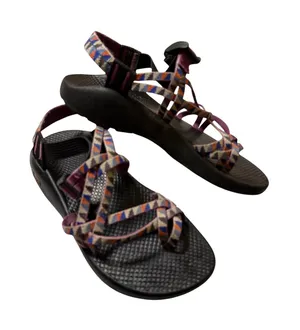 Chacos ZX/2 Classic Sandals Purple Dual-strap geometric webbing toe loop Size 8 thumbnail 1