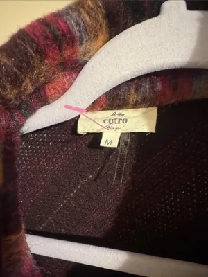 entro Plaid Multicolor Wool Blend Jacket - Pink, Green, Black thumbnail 3