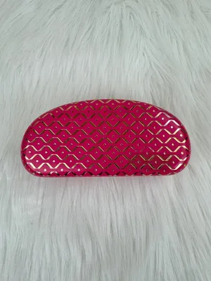 Used Pink Hard Shell Clam Shell Sunglasses Case Travel Storage thumbnail 3