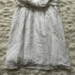 American Eagle Ruffle Upper Back Cutout White Mini Dress New With Tags Size M thumbnail 5