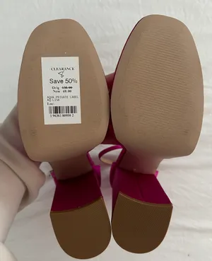 AQUA Hot Pink Platform Heels - thumbnail 5