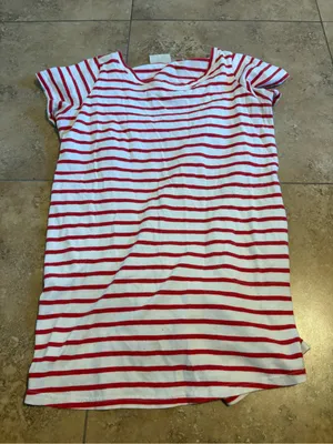 Anthropologie Red and White Striped Dress thumbnail 1