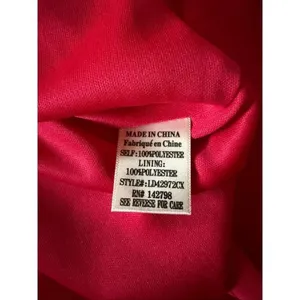 ChicSoul 2X Red Satin Scallop Faux Wrap Dress Long Sleeve Plus thumbnail 6