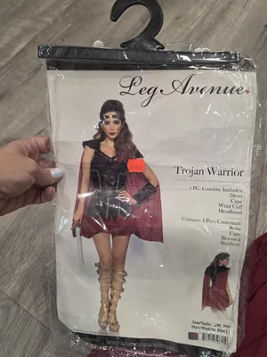 NEW Leg Avenue Trojan Warrior Costume S/M 4-Piece Set Dress Cape Wrist Cuff ect thumbnail 5