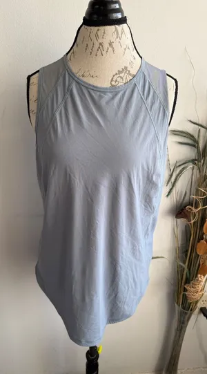Lululemon Sculpt Tank Light Blue Mesh Back Cutout Workout Top‎ 3013 thumbnail 1