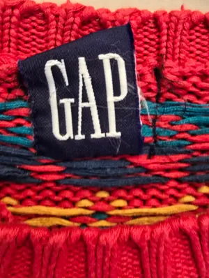 {XL} Vintage GAP Nordic Fair Isle Chunky Knit Sweater Holidays Festive thumbnail 10