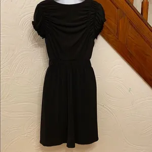 Laundry by Design Mini Dress‎ Women Black Ruched Empire Waist V-Neck 6 thumbnail 3