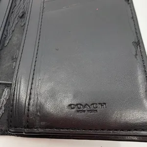 Coach Billfold Black Signature Coated Canvas Wallet thumbnail 4