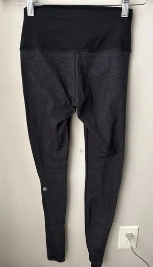 Lululemon If You’re Lucky Pant Heathered Black Leggings thumbnail 1