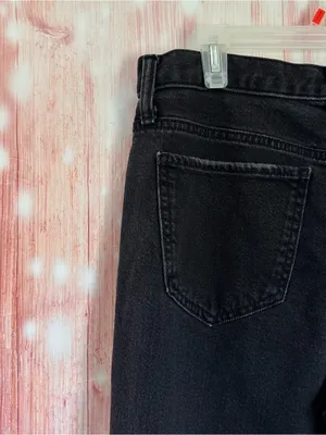 SO Black High Rise Distressed Raw Hem Ankle Length Mom Jeans Size 11/30 thumbnail 10
